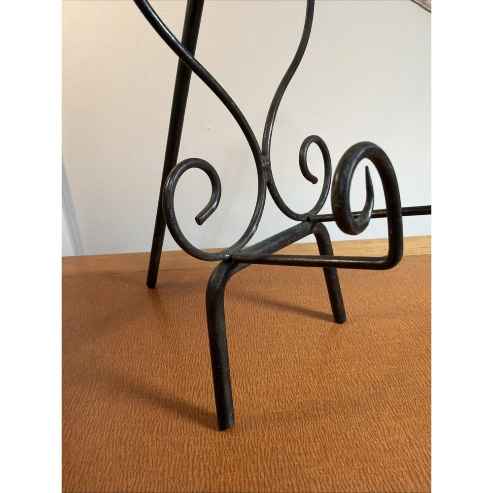 Cookbook Stand Cast Iron, Decorative Metal Cookbook Recipe Book Holder Black 11